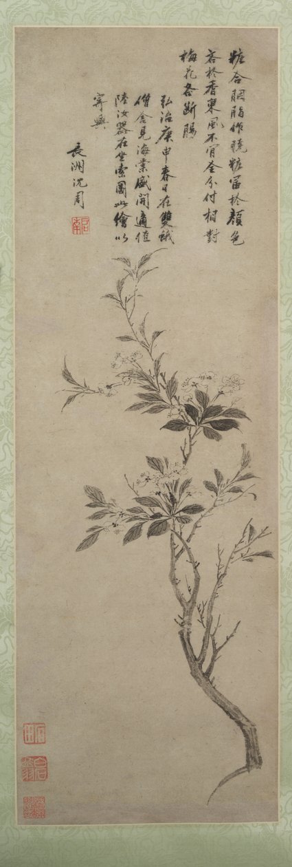 Blomstrende krabbeeple, 1500. av Shen Zhou