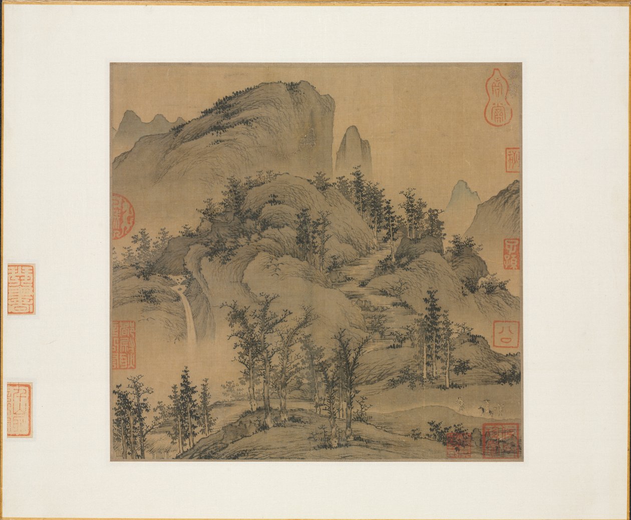 Reisende i Autumn Mountains, 1. halvår 1300-tallet. av Sheng Mou
