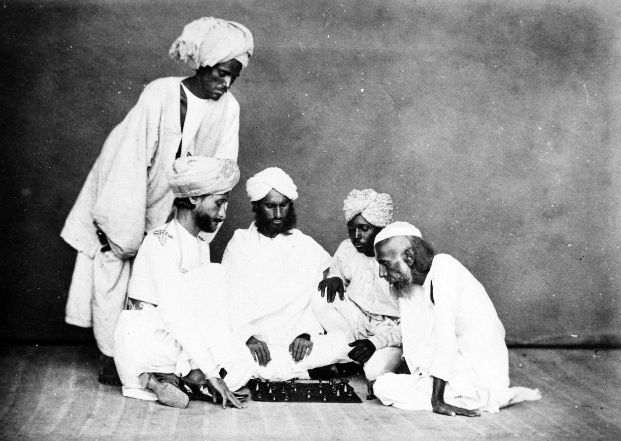 Muhammedanere som spiller sjakk, ca. 1863 av Shepherd and Robertson