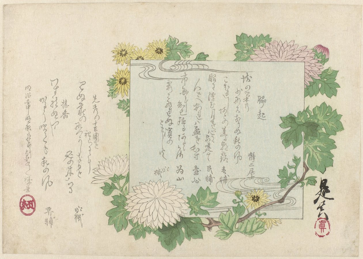 Krysantemum av Shibata Zeshin