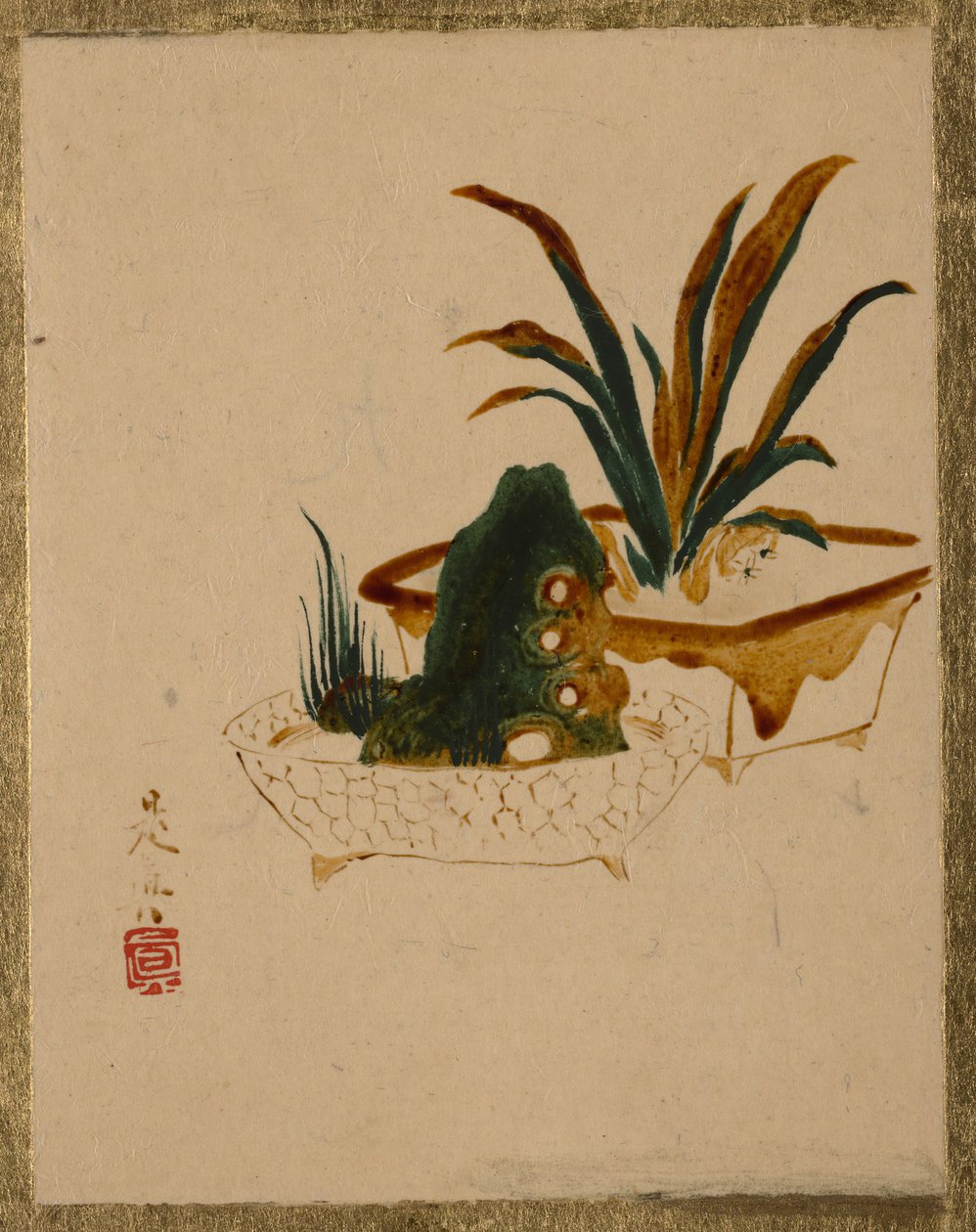 Blomster i Jardinieres, . av Shibata Zeshin