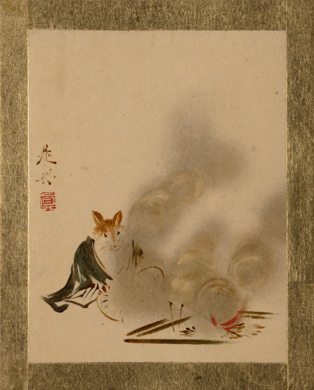 Fox av Mystic Fire. av Shibata Zeshin