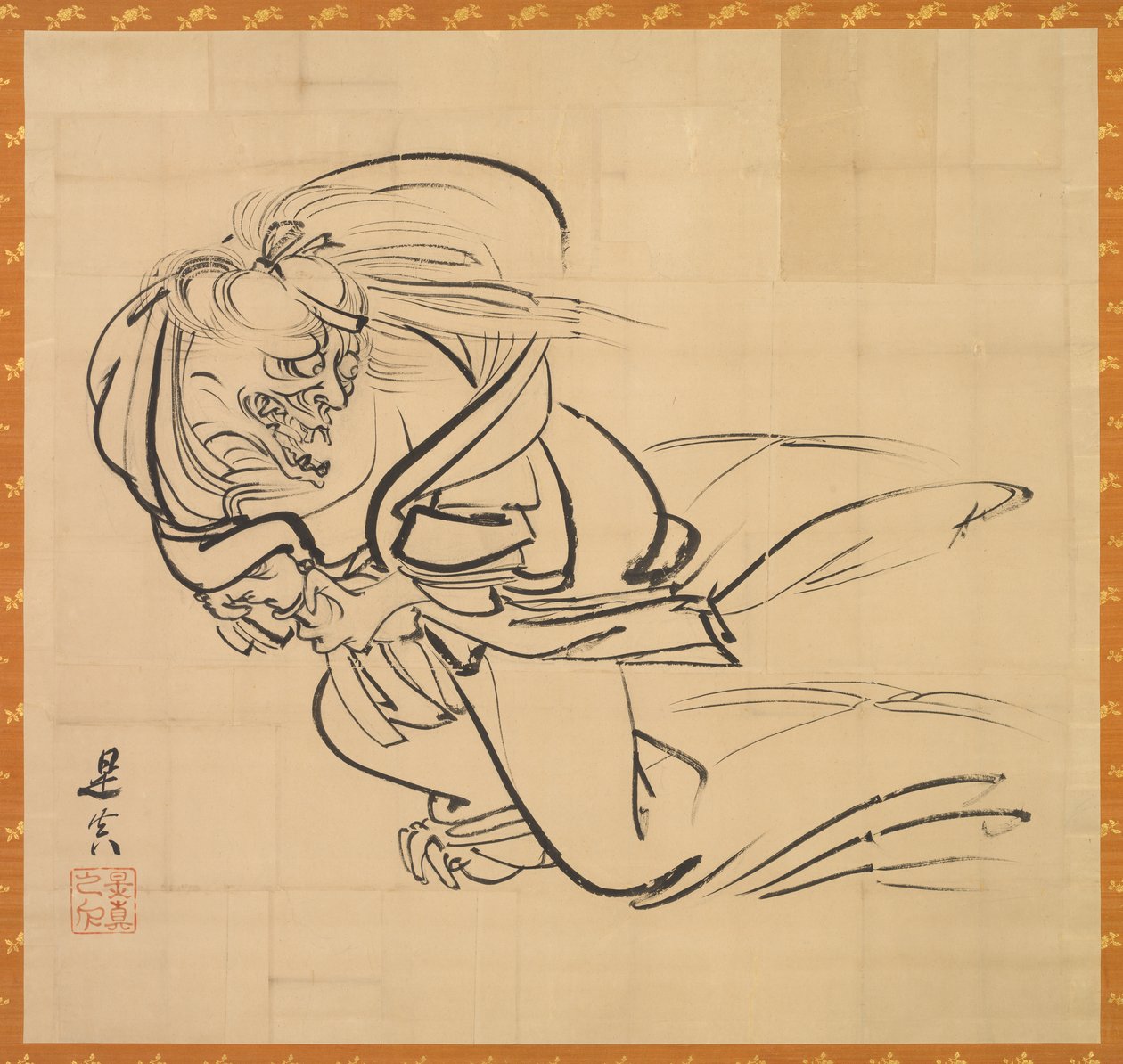 Ibaraki, ca. 1840. av Shibata Zeshin