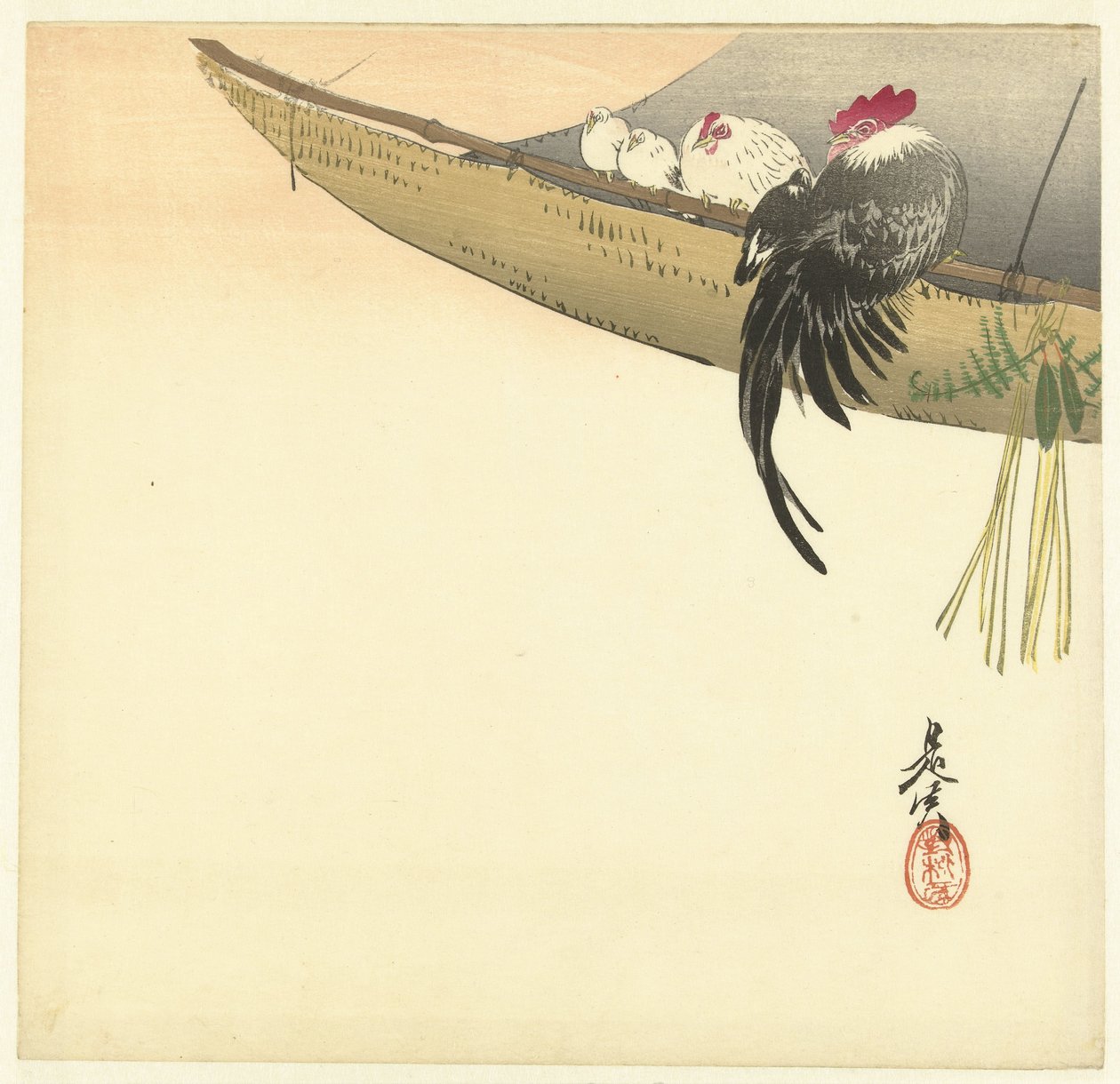 Nyttårsdag i hanens år av Shibata Zeshin
