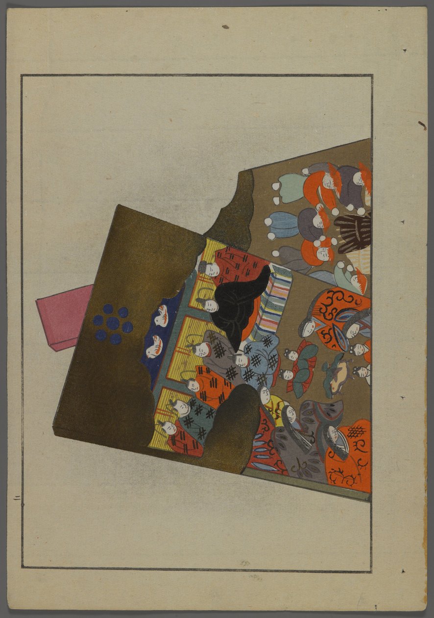 Japan sleep and ys, fm unai tomo (land lds F skilsmisse ds) av Shimizu-regjeringen, 1891-1923. Polstret med fjær. av Shimizu Seifu