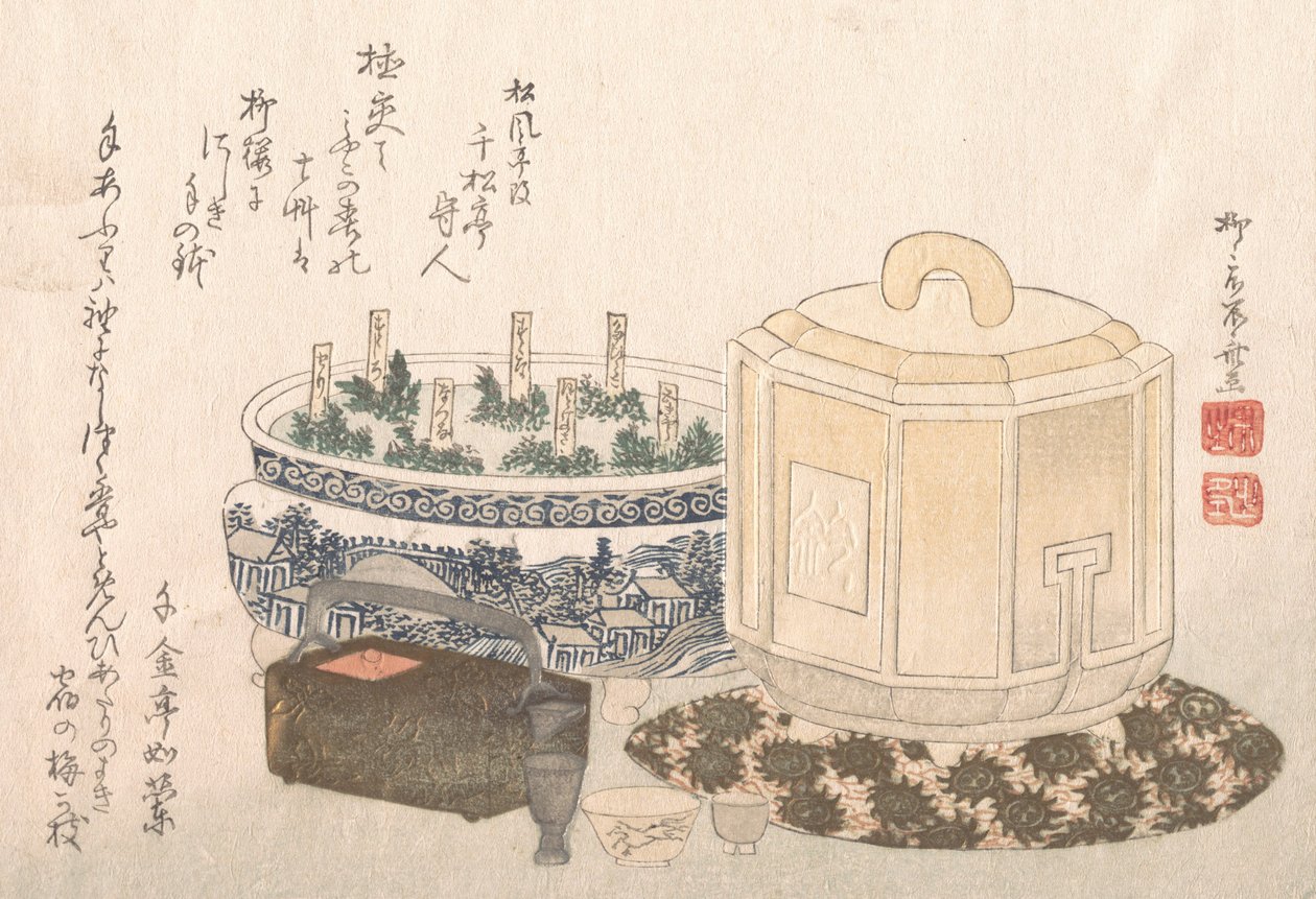 Ildholder og blomsterpotte, 1800-tallet., 1800-tallet. av Shinsai
