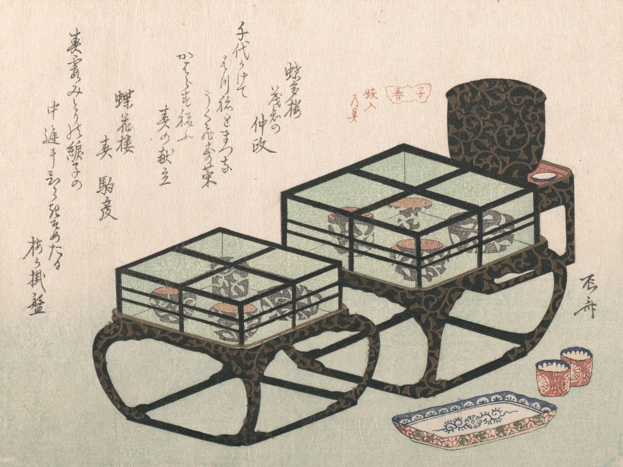Små middagsbord, trolig 1816., sannsynligvis 1816. av Shinsai