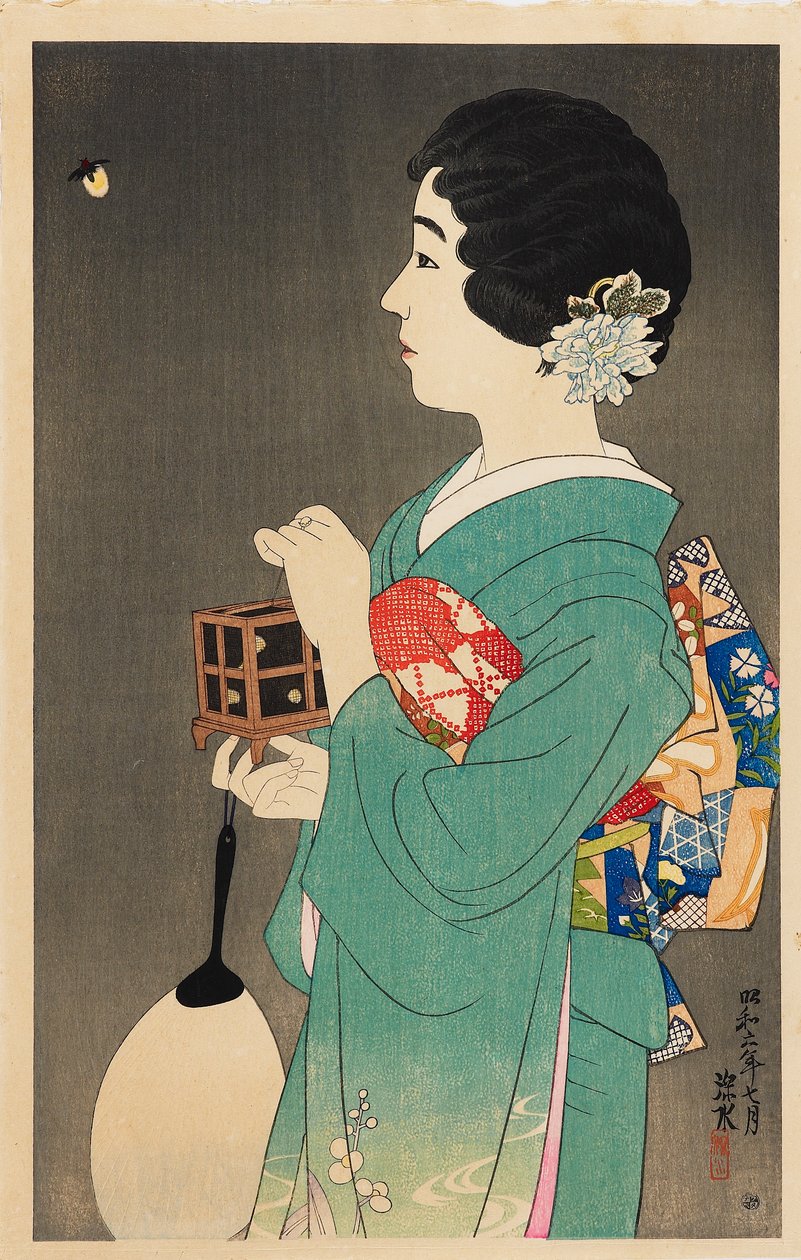 Catching Fireflies Hotaru gari, 1931 av Shinsui Ito