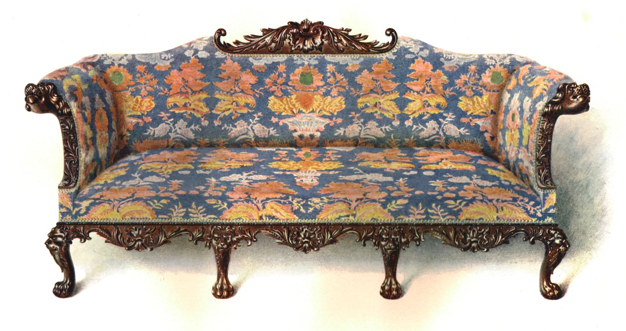 Sofa i mahogni, 1906 av Shirley Charles Llewellyn Slocombe