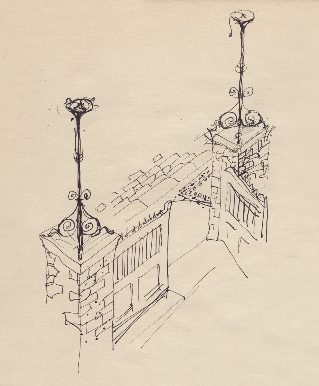 Dobbel port, c1950. av Shirley Markham