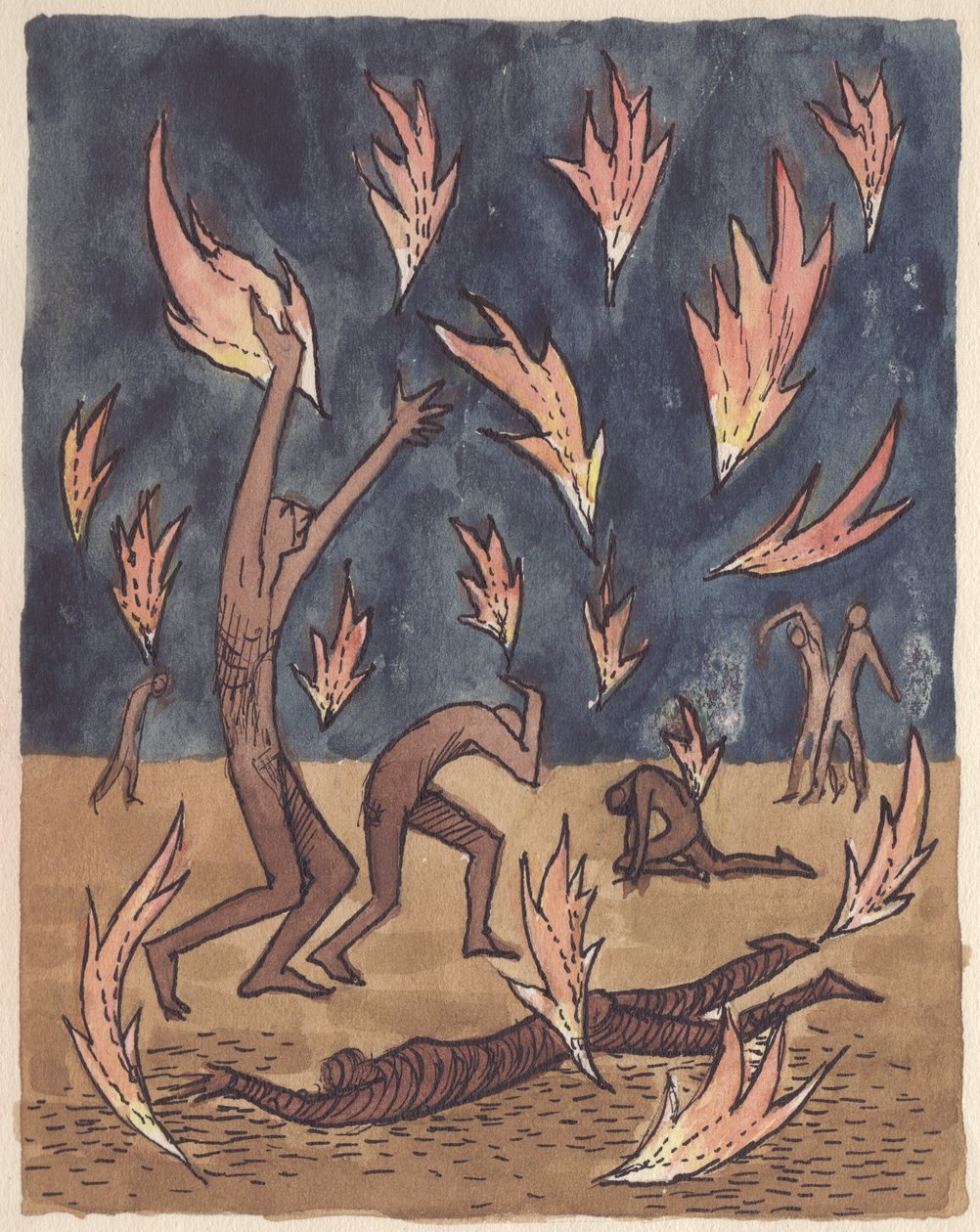 Flammene regner ned, 1951. av Shirley Markham
