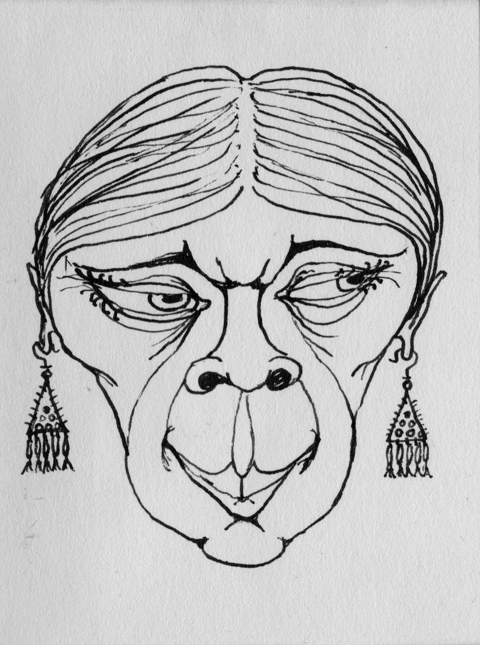 Groteskt ansikt, 1952. av Shirley Markham