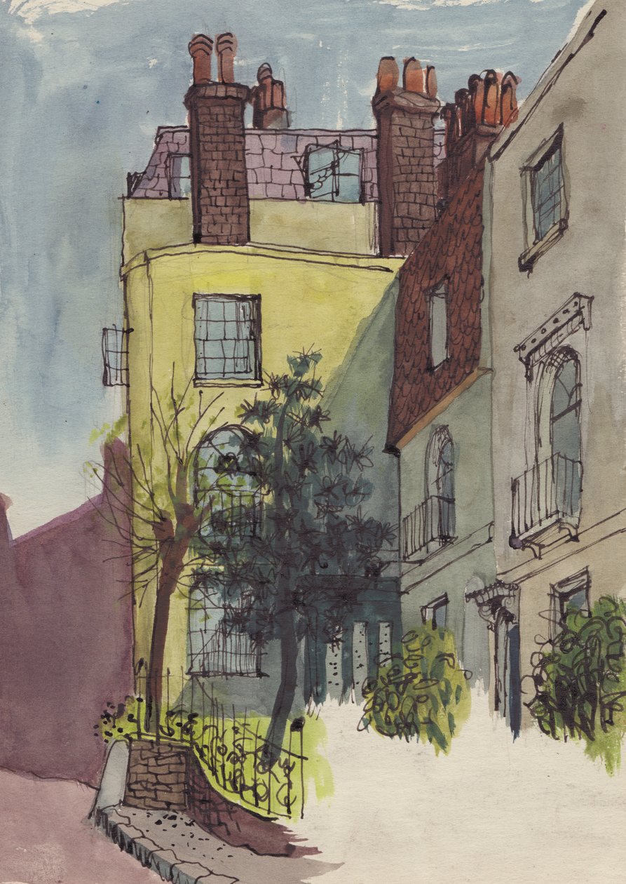 Hus i Hampstead, c1950. av Shirley Markham