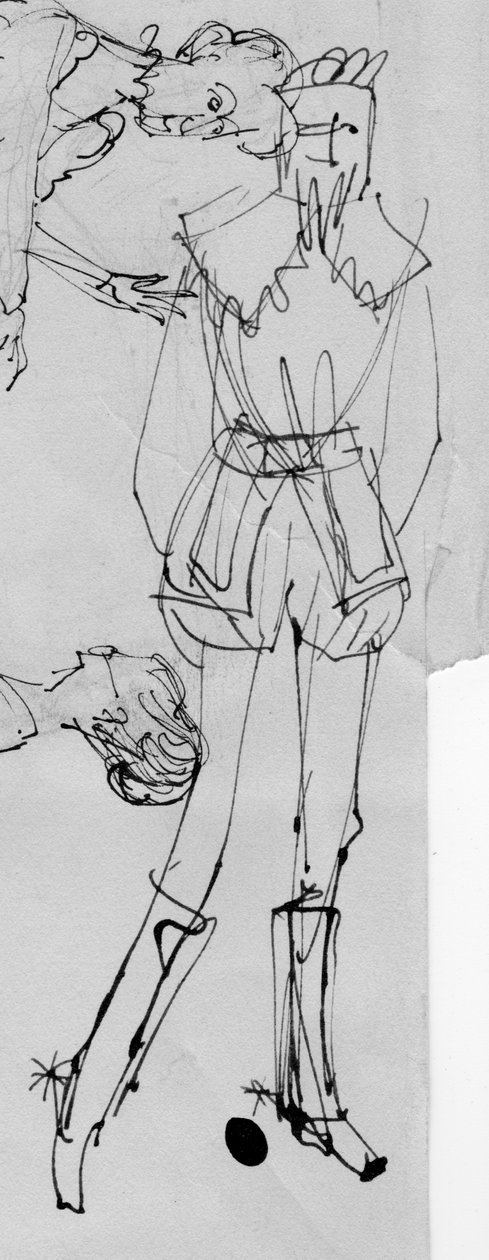 Mann i tidsriktig kostyme, c1950. av Shirley Markham