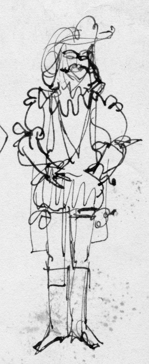 Mann i tidsriktig kostyme, c1950. av Shirley Markham