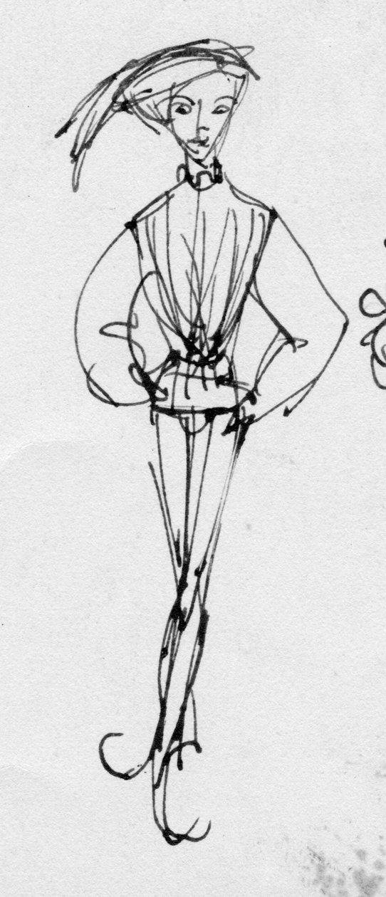 Mann i tidsriktig kostyme, c1950. av Shirley Markham