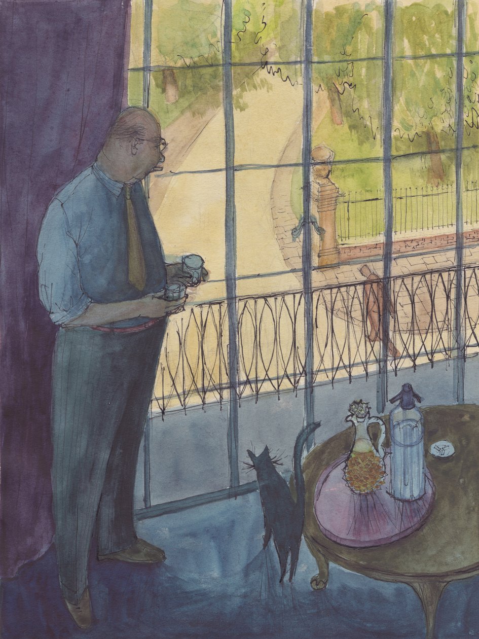Mann ser ut av vinduet, 1952. av Shirley Markham