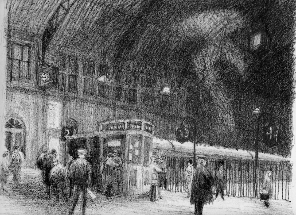 Jernbanestasjon, 1951. av Shirley Markham