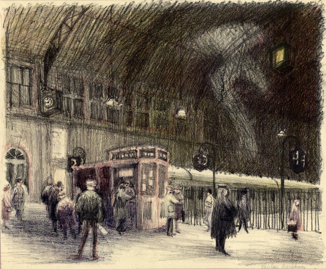 Jernbanestasjon, 1951. av Shirley Markham