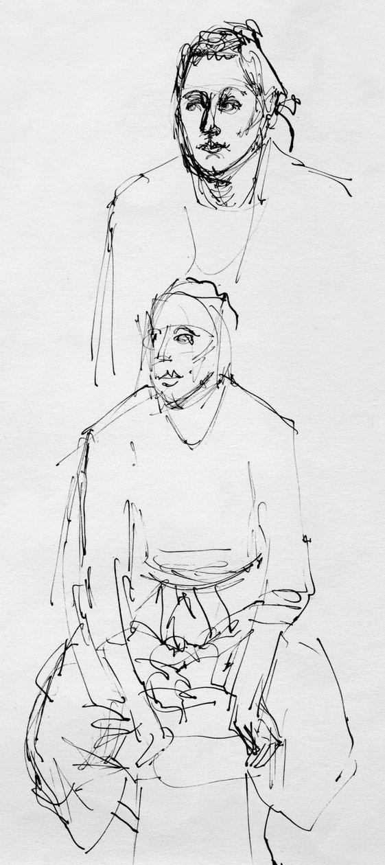 Skisser fra livet, c1950. av Shirley Markham