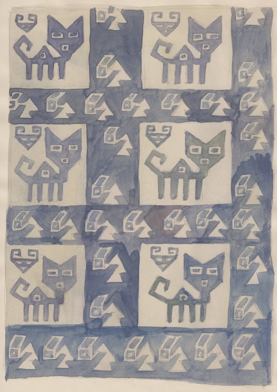 Søramerikansk tekstildesign, 1951. av Shirley Markham