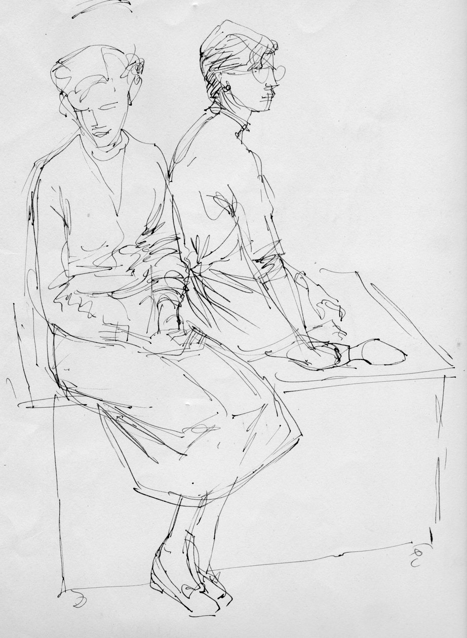 To sittende kvinner, 1953. av Shirley Markham