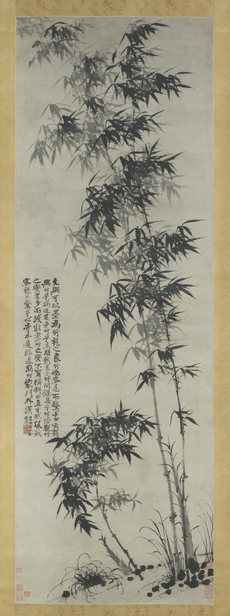 Bambus i vind og regn, ca. 1694. av Shitao