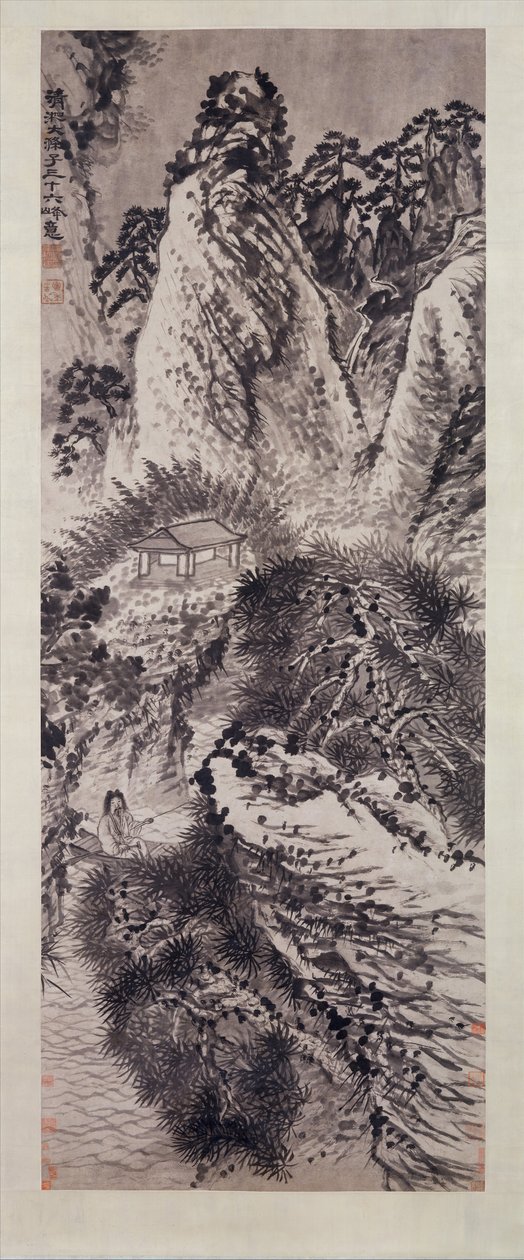 Trettiseks topper av Huang-fjellet gjenopprettet, ca. 1705. av Shitao