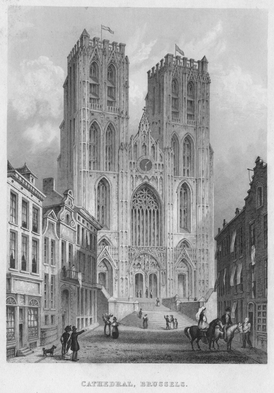 Katedralen, Brussel, 1850 av Shury and Son