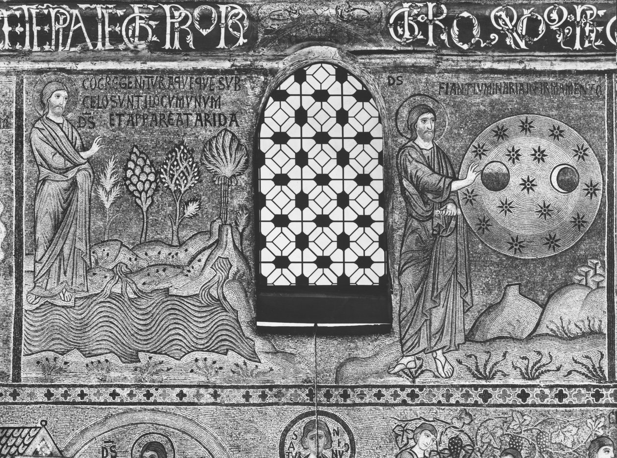 Skapelse av vann og stjerner (mosaikk) av Sicilian School