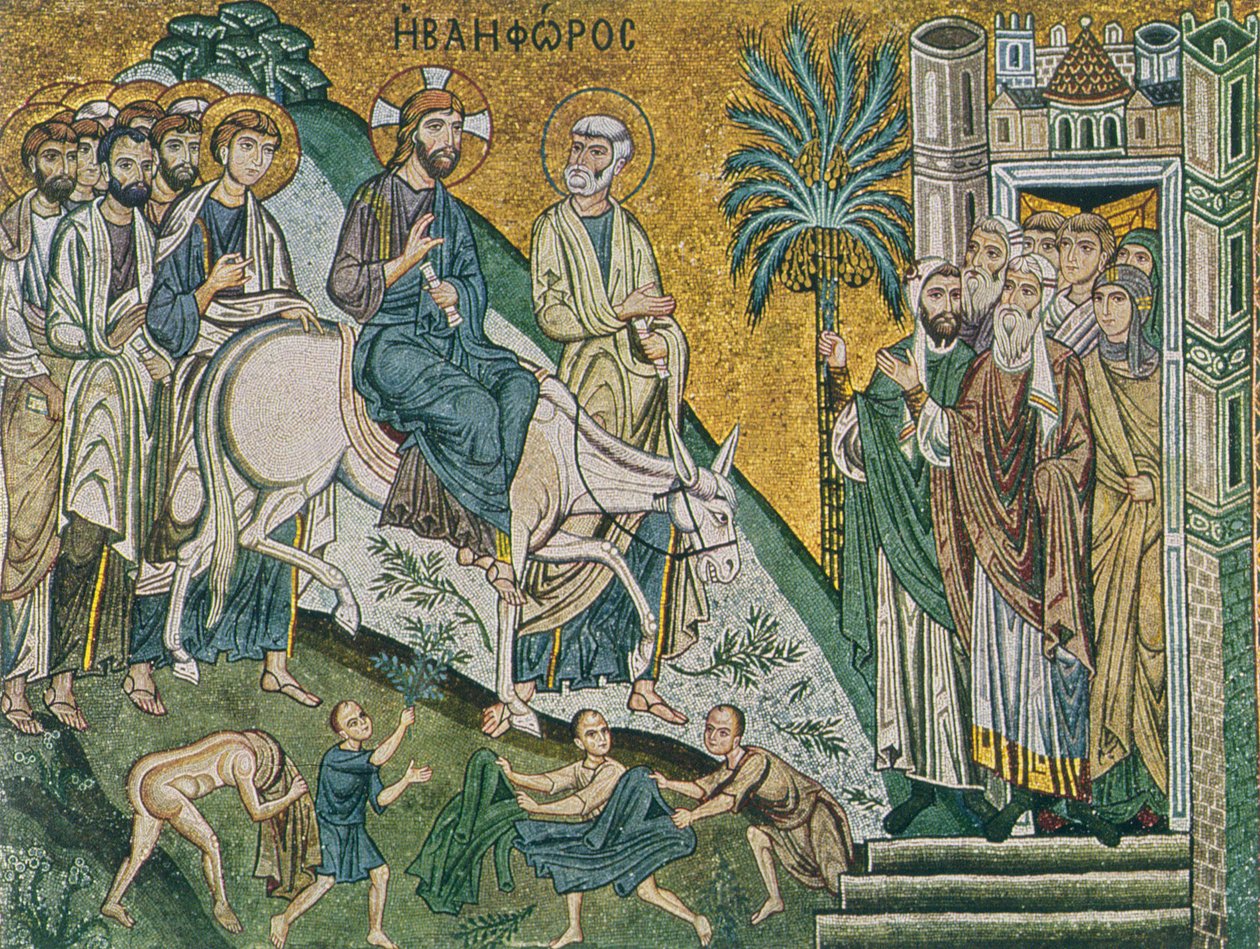 Innreise til Jerusalem (mosaikk) av Sicilian School