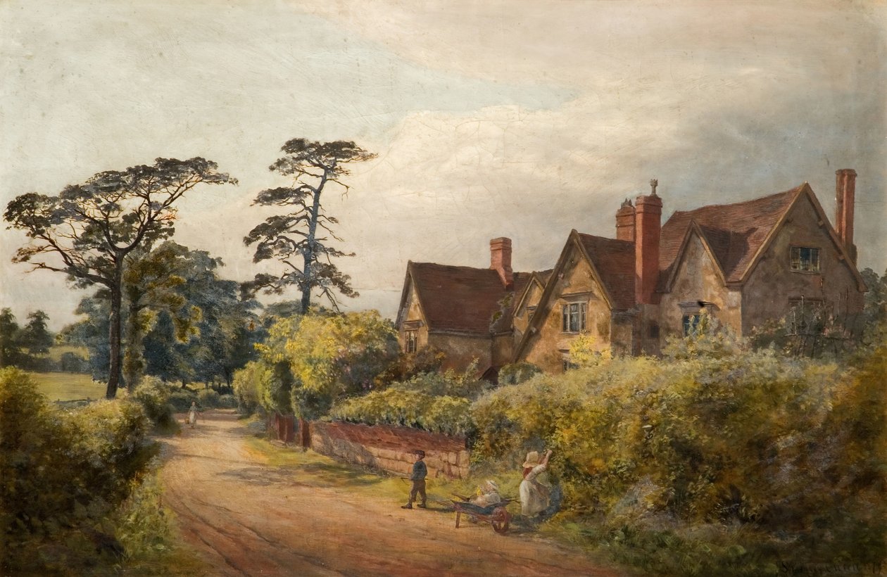 Tennal Old Hall, 1879. Birmingham. av Sidney Currie