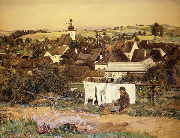 Oberosterreichisches Dorf (Øvre Østerriksk landsby) av Sidonie Springer