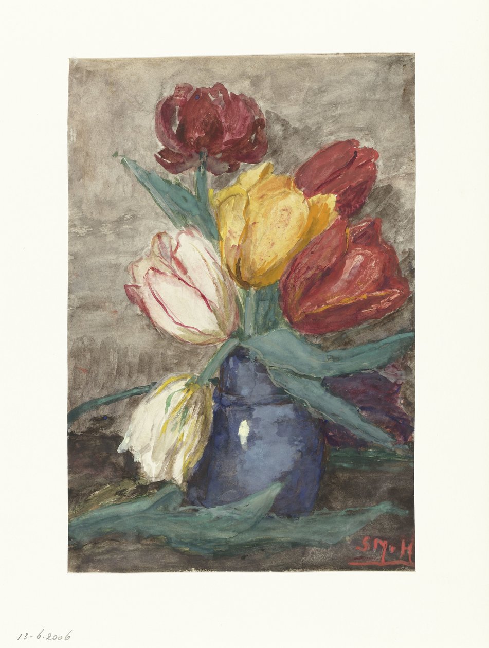 Tulipaner i vase av Sientje Mesdag van Houten