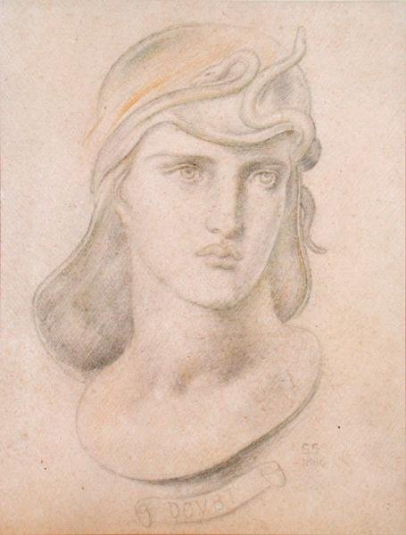 Studie av et ideelt hode av Simeon Solomon