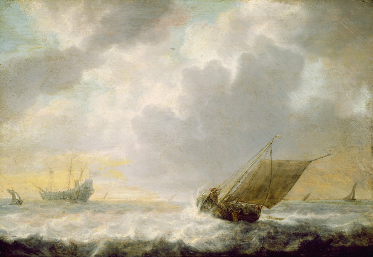 Seascape, ca. 1650 av Simon de Vlieger