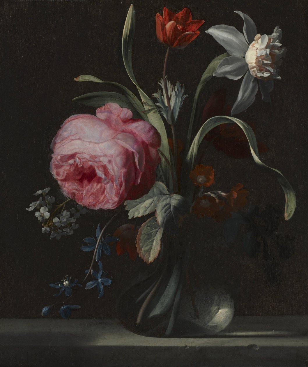 Vase med blomster av Simon Peeterz Verelst