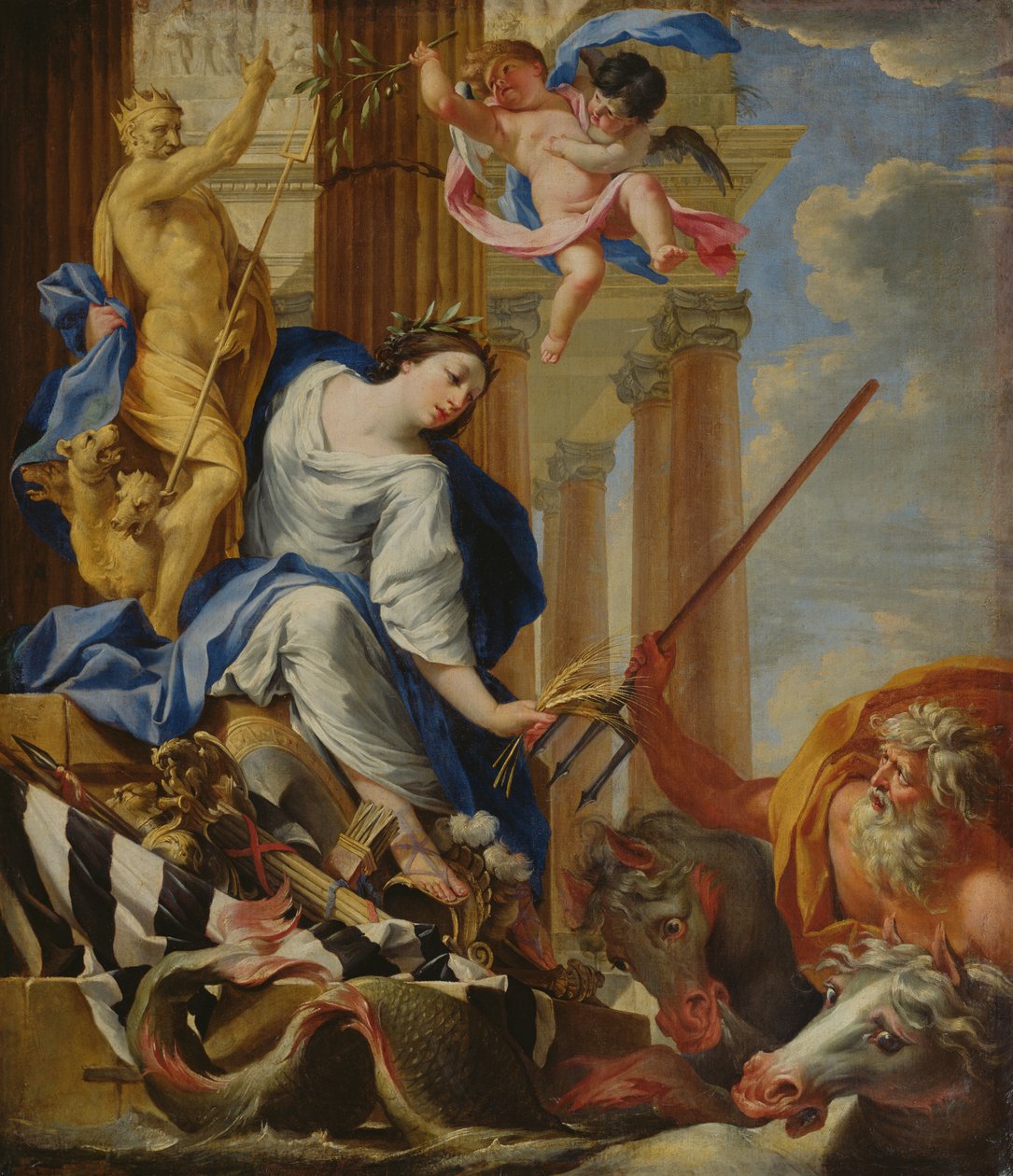 Ceres overvinner krigens attributter av Simon Vouet