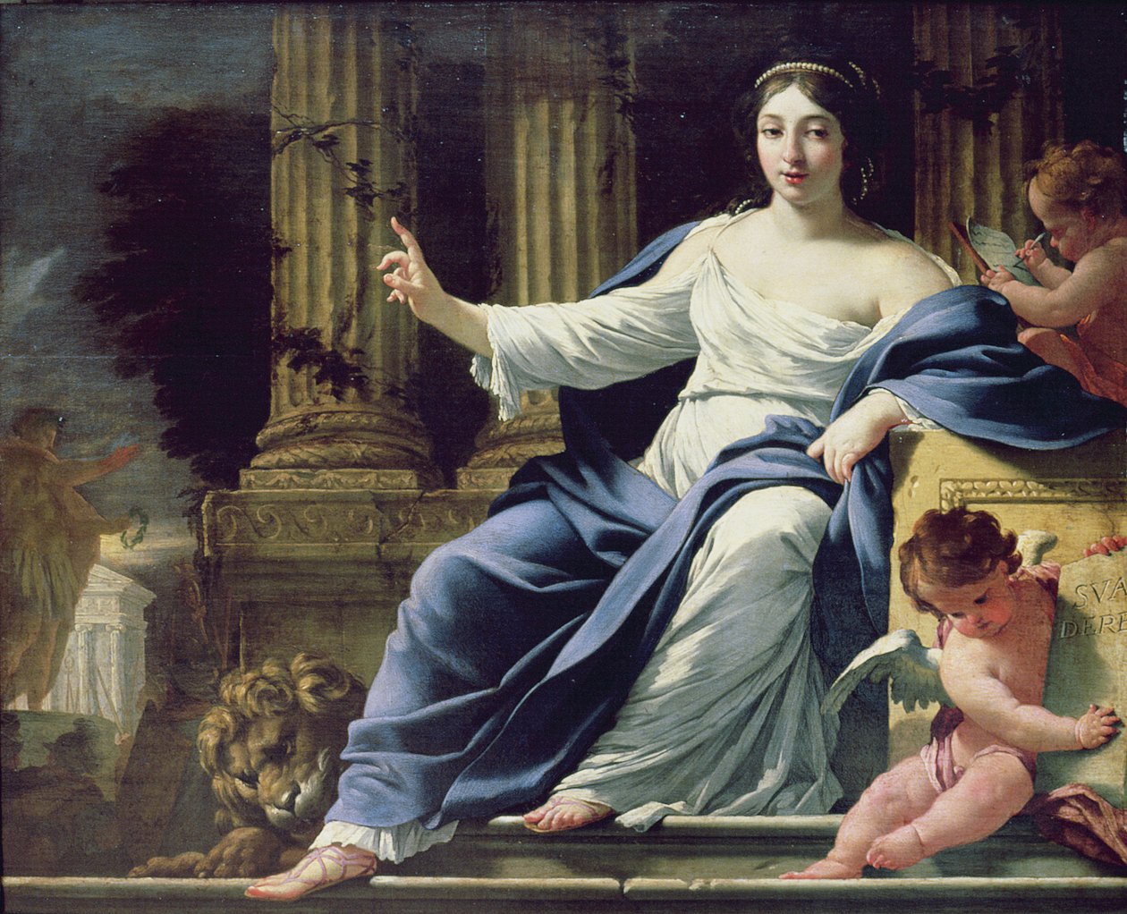 Polymnia, veltalenhetens muse av Simon Vouet