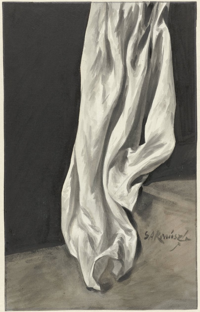 Draperiestudie av Simon Andreas Krausz