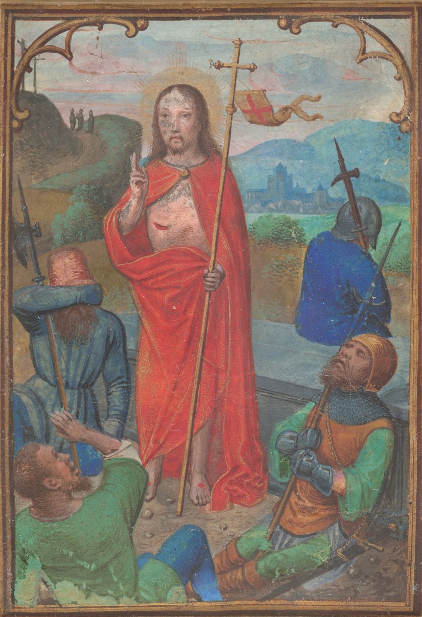 Oppstandelsen, ca. 1530. av Simon Bening