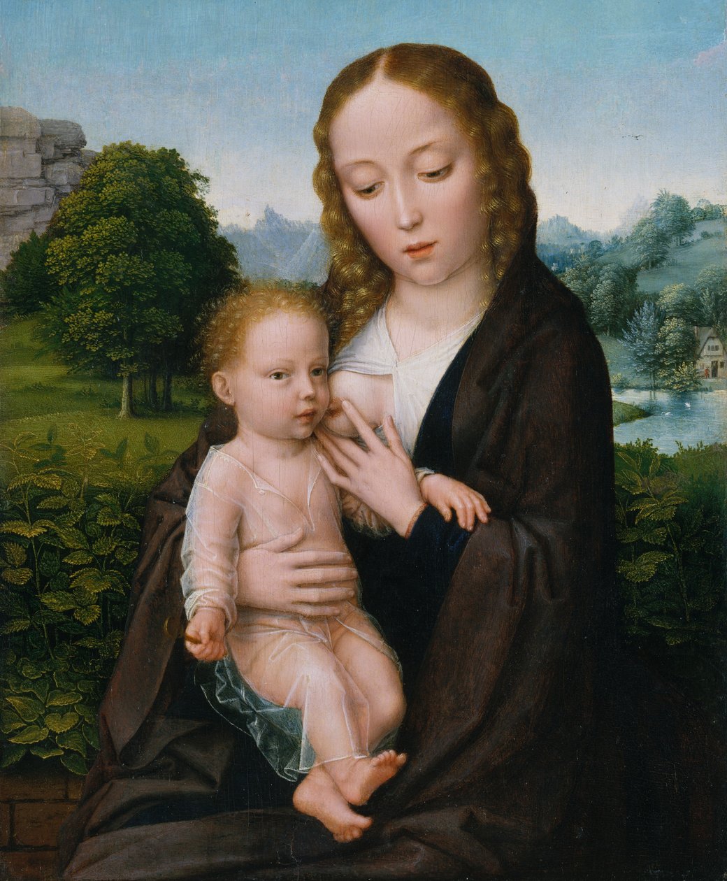 Jomfru og barn, ca. 1520. av Simon Bening