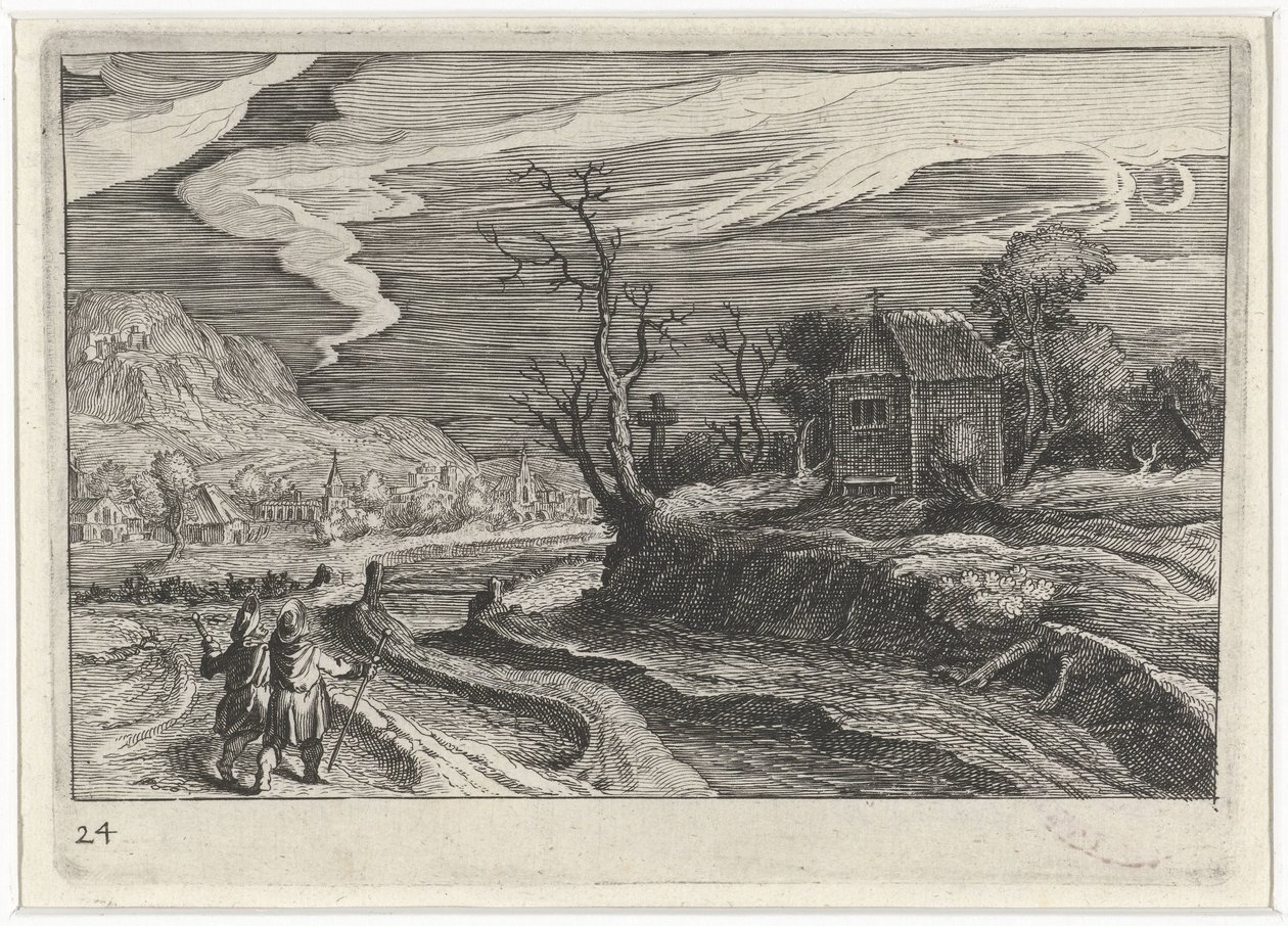 Landskap om natten Sør-europeiske landskap (serietittel) Topographia variarum regionum (serietittel) av Simon Frisius