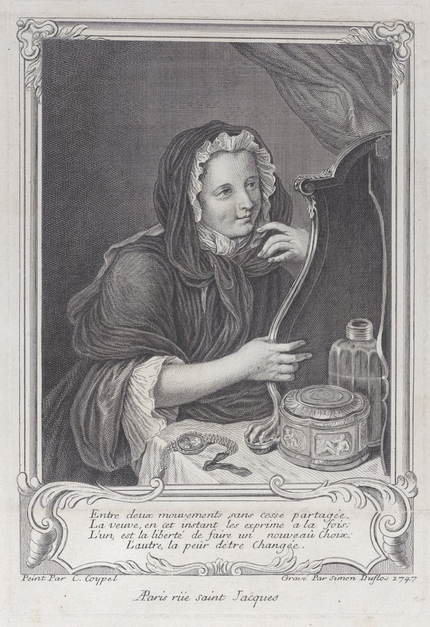 The Coquettish Widow, 1747., 1747. av Simon Nicolas Duflos
