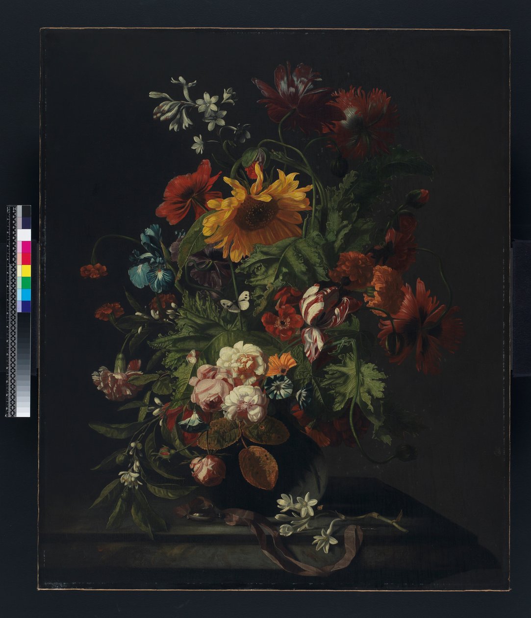 Vase med blomster av Simon Peeterz Verelst
