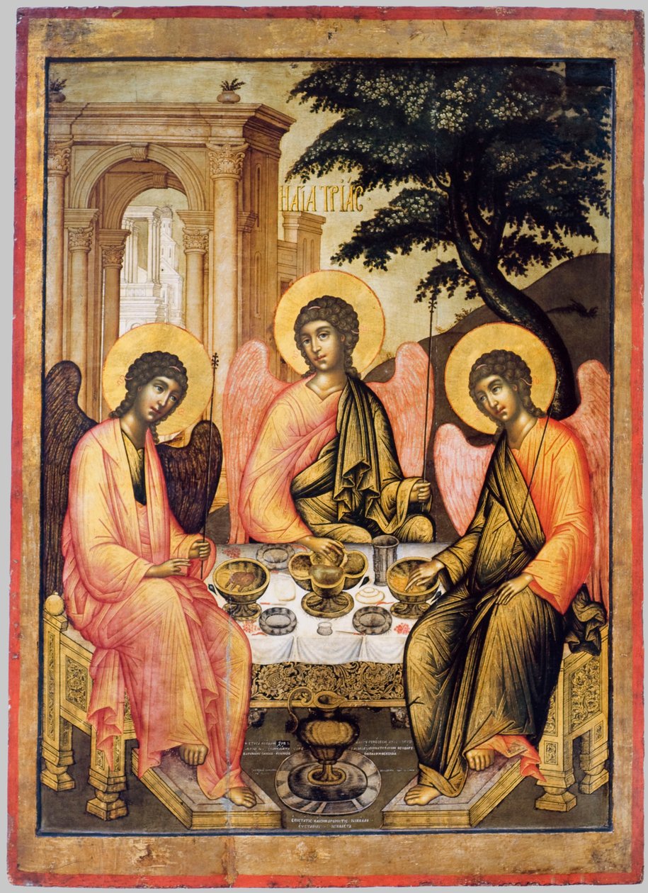 Det gamle testamentets treenighet, 1671 (tempera på tre) av Simon Ushakov