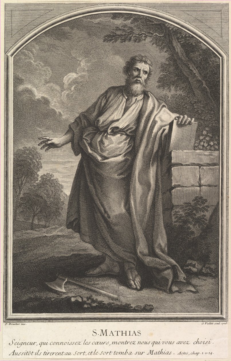 Den hellige Mathias, 1726. av Simon Vallee