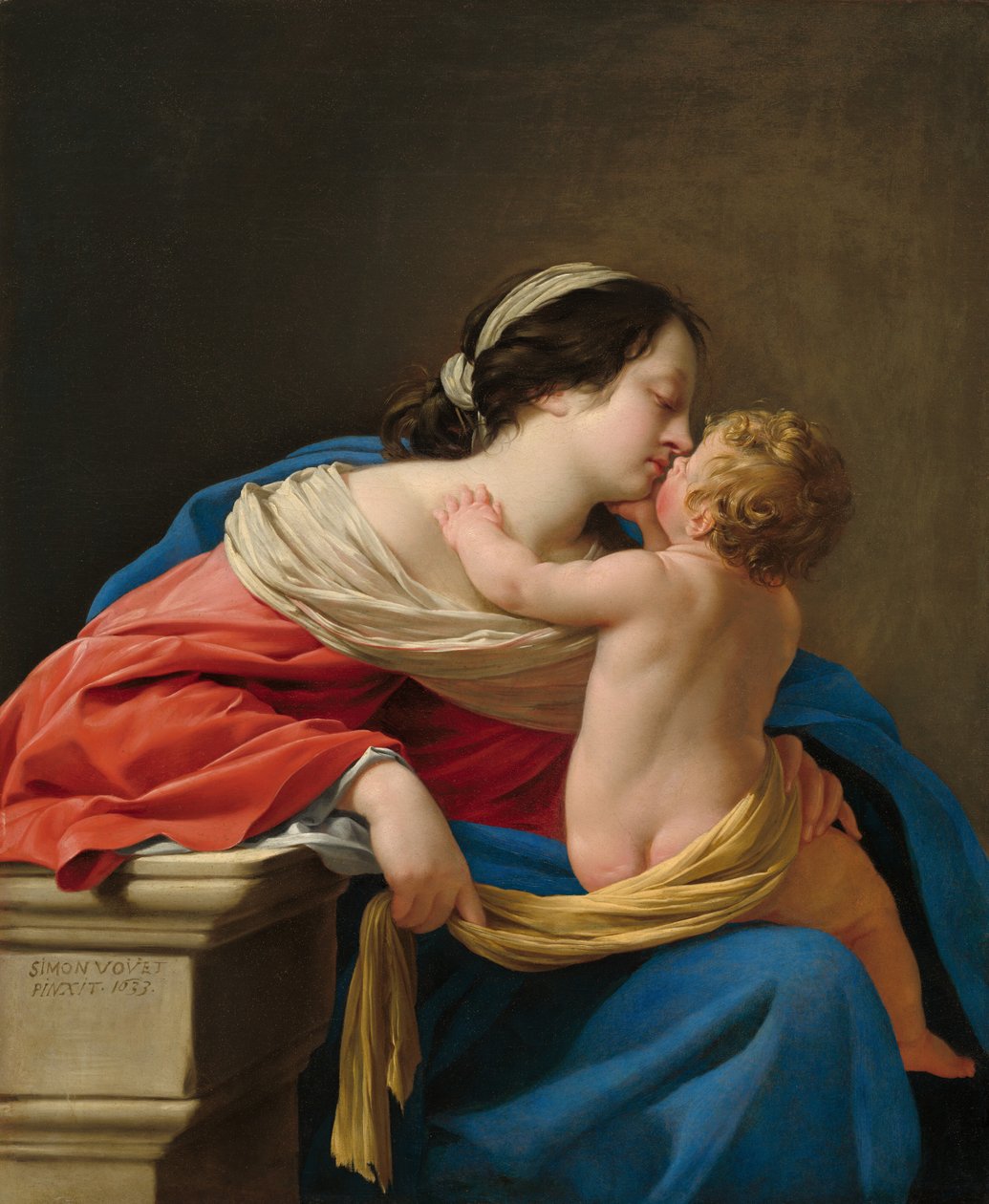Madonna og barn, 1633. av Simon Vouet
