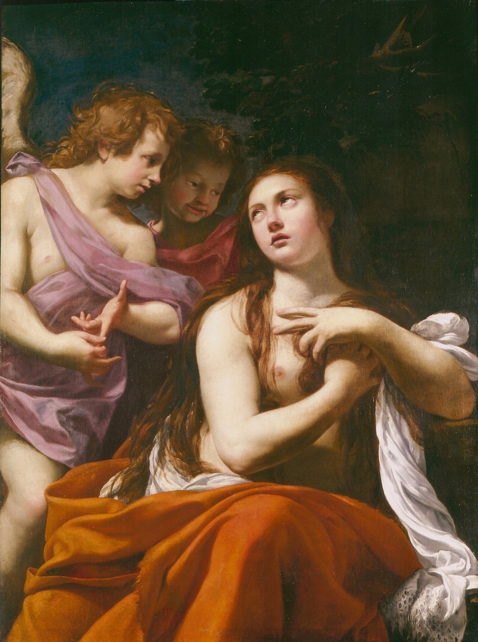 Maria Magdalena og to engler, 1621. av Simon Vouet