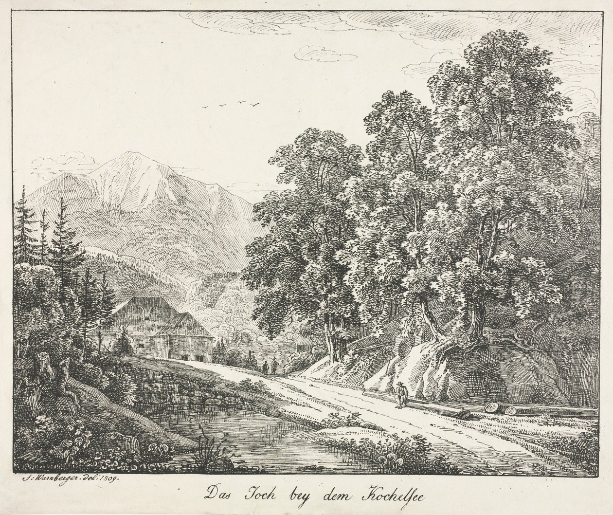 The Path by the Kochelsee, 1809. av Simon Warnberger